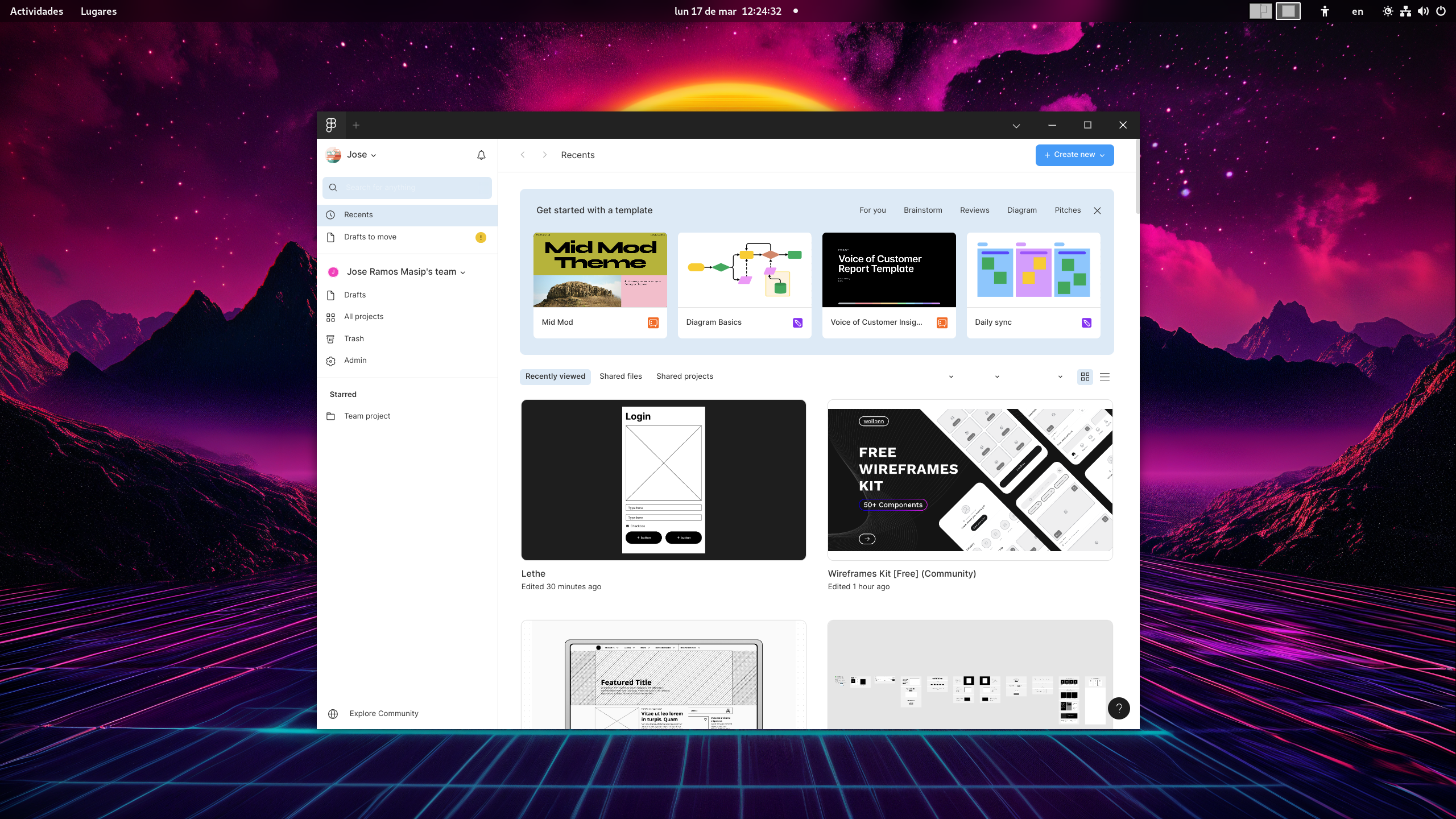 Captura Figma en Debian